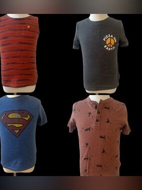 Old Navy Kids' Graphic Shirt Set - Rust, Charcoal, Blue, Mauve